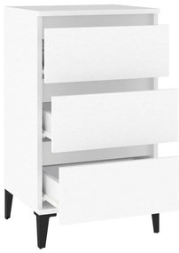 vidaXL Κομοδίνο Λευκό 40 x 35 x 70 εκ. από Επεξεργασμένο Ξύλο