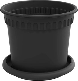 vidaXL Γλάστρες φυτών 24 pcs Μαύρο Ø 15 x 12 cm Πλαστικό