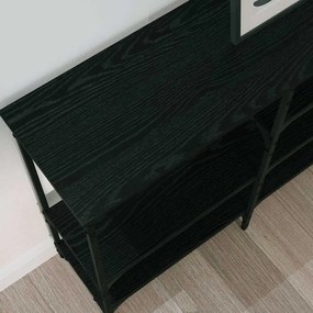 vidaXL Τραπέζι κονσόλας με ράφι Μαύρη δρυς 160 x 29 x 80 εκ.