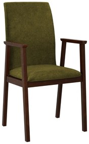 Καρέκλα Victorville 336, Πράσινο, Καρυδί, 91x43x40cm, 7 kg, Ταπισερί, Ξύλινα, Μπράτσα, Ξύλο: Σημύδα | Epipla1.gr