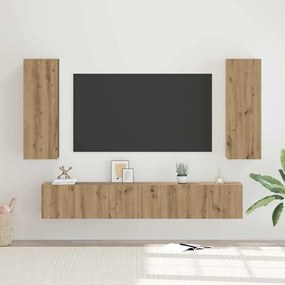 vidaXL Σετ επίπλου τηλεόρασης 4 pcs artisan δρυς 30.5 x 30 x 90 cm