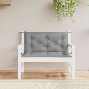 vidaXL Μαξιλάρι Πάγκου Κήπου Γκρι 100x(50+50)x7 εκ. Ύφασμα Oxford