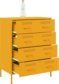 vidaXL Ντουλάπι Μουσταρδί 68x39x89 εκ. από Ατσάλι