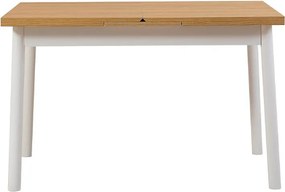 Τραπέζι Jemmy Megapap επεκτεινόμενο χρώμα φυσικό - λευκό 120/153x75x77εκ.