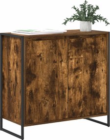 vidaXL Βοηθητικό ντουλάπι Καπνιστό Δρύς 79 x 36 x 75 εκ