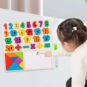 Εκπαιδευτικό Ξύλινο Παιχνίδι Αριθμοί - Wooden Game Numbers