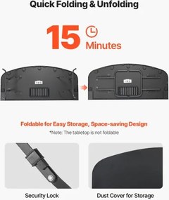 VEVOR 1828.8 mm Folding Poker Table Foldable 7 Player Casino Texas Holdem Table