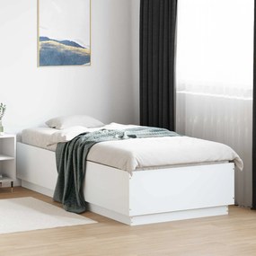 vidaXL Σκελετός Κρεβατιού Λευκό 80 x 200 cm Επεξεργασμένο Ξύλο