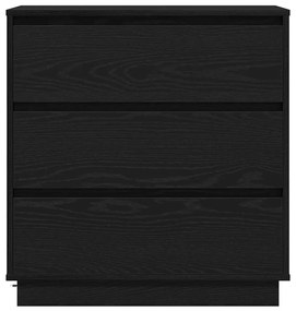 vidaXL Κομοδίνο με συρτάρι Μαύρο 71 x 34.5 x 75 εκ. Επεξεργασμένο ξύλο