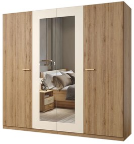 Ντουλάπα Verti με καθρέπτη τετράφυλλη