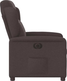 vidaXL Πολυθρόνα Ανακλινόμενη Ηλεκτρική Σκούρο Καφέ Υφασμάτινη