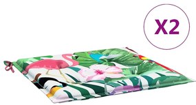 vidaXL Μαξιλάρια Καρέκλας 2 τεμ. Πολύχρωμα 50x50x4 εκ. Υφασμάτινα