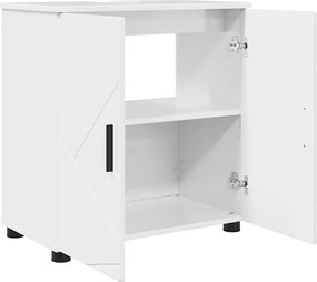 vidaXL Σετ Επίπλων Μπάνιου Επιτοίχιο 3 pcs Υψηλής γυαλάδας λευκό