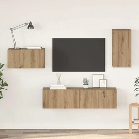vidaXL Σετ επίπλου τηλεόρασης 4 pcs artisan δρυς 30.5 x 30 x 60 εκ.