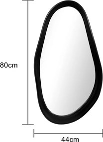 Καθρέπτης οβάλ Baloa pakoworld mdf σε μαύρη απόχρωση 44x4x80εκ