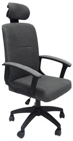 OFFICE CHAIR NIMBLE  GREY FABRIC-BLACK NYLON FRAME AND BASE 51x61x130Hcm.