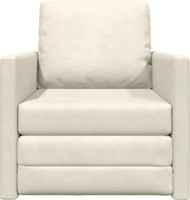 vidaXL Κρεβάτι καναπές 60cm Κρεμ Βελούδο