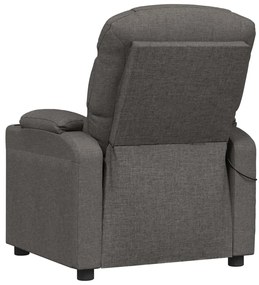 vidaXL Πολυθρόνα Μασάζ Σκούρο Γκρι Υφασμάτινη