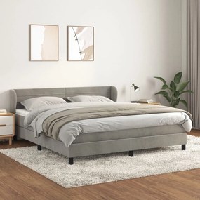 ΚΡΕΒΑΤΙ BOXSPRING ΜΕ ΣΤΡΩΜΑ ΑΝΟΙΧΤΟ ΓΚΡΙ 160X200 ΕΚ. ΒΕΛΟΥΔΙΝΟ 3127559