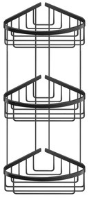 Θήκη Τριπλή Γωνιακή W27xD21xY51 cm Black Mat Sanco Shower Baskets 010-M116