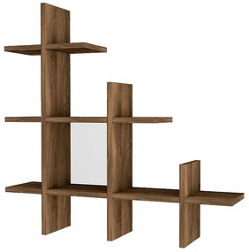 Ραφιέρα τοίχου Juke Megapap χρώμα καρυδί 81,8x18x80εκ.
