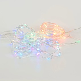 Ταινία LED 9.9μ 100 Mini Λαμπάκια RGBW Σε Σειρά Με Πρόγραμμα & Τηλεχειριστήριο Eurolamp 600-11783