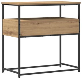 vidaXL Τραπέζι Κονσόλας με συρτάρι artisan δρυς 75 x 40 x 75 cm