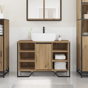 vidaXL Ντουλάπα Νιπτήρα Μπάνιου Καστανιά 91x35x60 εκ Επεξεργασμένο Ξύλο