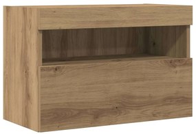 vidaXL Ντουλάπι Τηλεόρασης Τοίχου 2 pcs artisan δρυς 60 x 30 x 40 εκ.