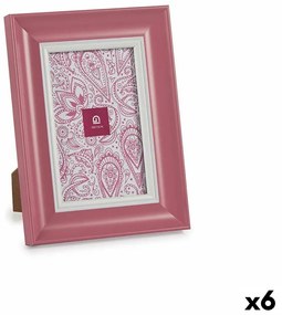 Κορνίζα Gift Decor Ροζ Κρυστάλλινο Πλαστική ύλη (x6)