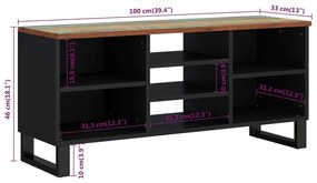 ΈΠΙΠΛΟ ΤΗΛΕΟΡΑΣΗΣ 100X33X46ΕΚ. ΜΑΣΙΦ ΑΝΑΚΥΚΛ. ΞΥΛΟ &amp; ΕΠΕΞ. ΞΥΛΟ 351968