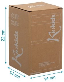 Kiokids Θερμoδοχείο Φαγητού με 2 Θαλάμους Mint 930ml.