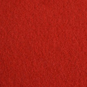 vidaXL Χαλί Μονόχρωμο Κόκκινο 1 x 24 m Ύφασμα