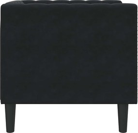 vidaXL Πολυθρόνα Chesterfield Μαύρο Βελούδινη