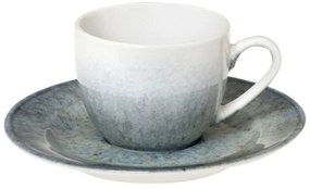 Φλυτζάνι Καφέ Με Πιατάκι Uranus 25.095.17 110ml Blue-White Cryspo Trio Πορσελάνη