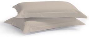 Μαξιλαροθήκες Satin Plain (Σετ 2τμχ) Sand Aslanis Home 50Χ70 100% Cotton Satin