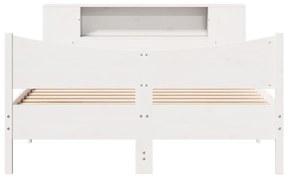 vidaXL Σκελετός Κρεβ. Χωρίς Στρώμα Λευκό 140x200 εκ Μασίφ Πεύκο