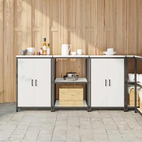 Σετ Αποθήκευσης Κουζίνας 3 pcs Λευκό Ψυχρής έλασης χάλυβας