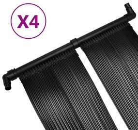 vidaXL Θερμαντικά Πισίνας Ηλιακά 4 τεμ. 80 x 620 εκ.
