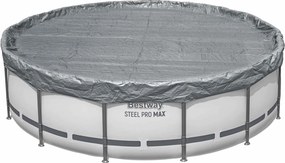 Bestway Κάλυμμα Πισίνας Ø4,57 μ Γύρος Πολυεστέρας Γκρι