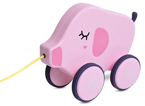 Ξύλινο συρόμενο παιχνίδι  Pull-Along Pink Piggy 10191590005 Lorelli