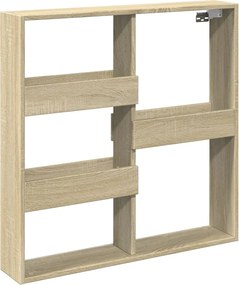 vidaXL Ντουλάπι Τοίχου Sonoma Δρυς 80x15x80 εκ. Επεξεργασμένο Ξύλο