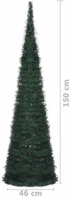 vidaXL Χριστουγεννιάτικο Δέντρο Πράσινο 150 x 150 cm PVC