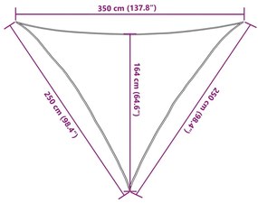 Σκίαστρο Ιστιοπλοΐας Γκρι 2,5x2,5x3,5μ. 100% Πολυεστέρας Oxford - Γκρι