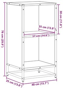 ΝΤΟΥΛΑΠΙ ΒΙΒΛΙΩΝ SONOMA OAK 40X35X76 CM ΚΑΤΑΣΚΕΥΑΣΜΕΝΟ ΞΥΛΟ 849095