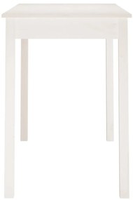 vidaXL Τραπεζαρία Λευκή 110 x 55 x 75 εκ. από Μασίφ Ξύλο Πεύκου