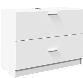 vidaXL Ντουλάπι Νιπτήρα Λευκό 59x37x59 εκ. Επεξεργασμένο Ξύλο