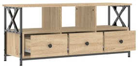vidaXL Έπιπλο Τηλεόρασης Sonoma Δρυς 102x33x45 εκ. Επεξ. Ξύλο/Σίδερο