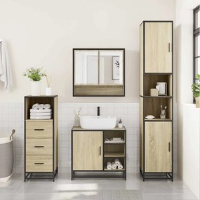 VidaXL Σετ Επίπλων Μπάνιου 3 Τεμαχίων Sonoma Δρυς Επεξεργασμένο Ξύλο