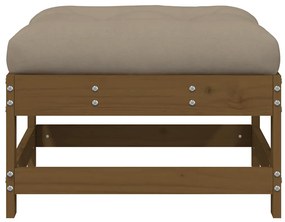 vidaXL Υποπόδια Κήπου με Μαξιλάρια 2 τεμ. Μελί από Μασίφ Ξύλο Πεύκου